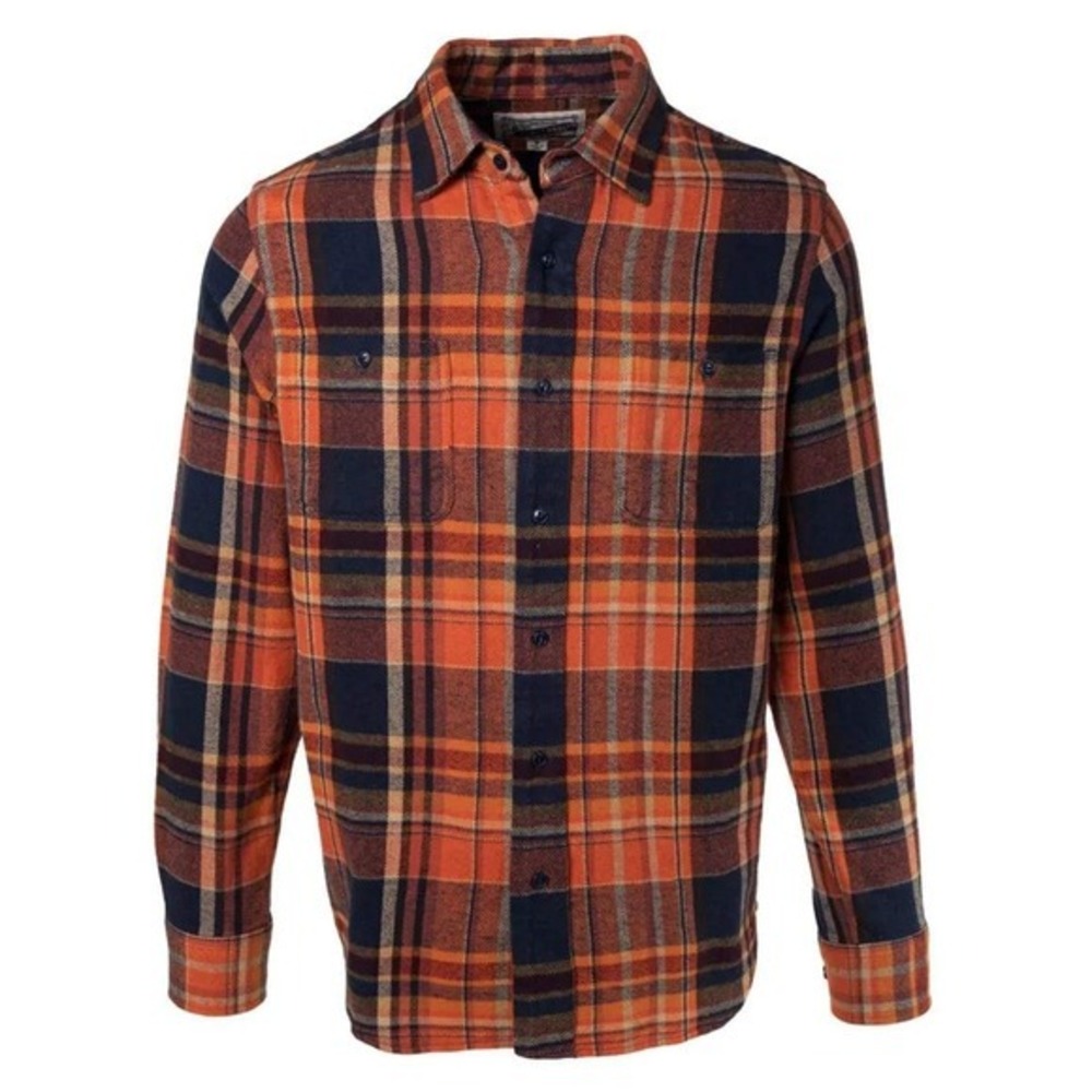 Schott Bros Mens‎ 2XL Plaid Flannel Long Sleeve Button Up Shirt Rust NWT